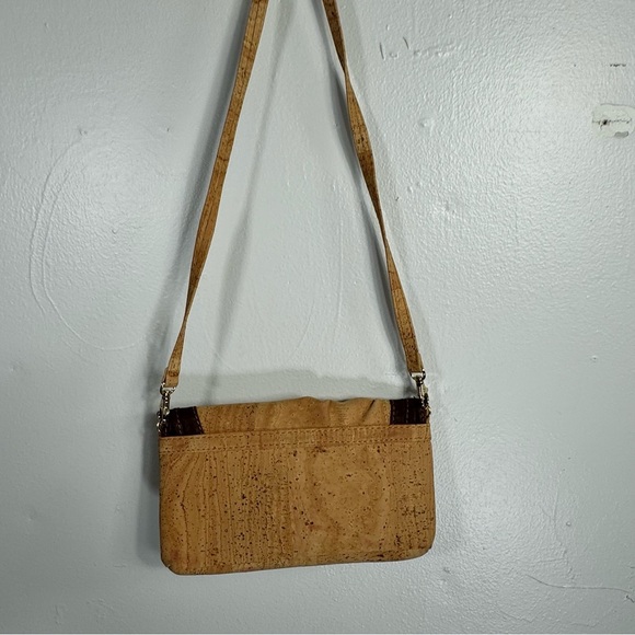 natural cork Crossbody bag Portugal tan brown Boho purse - Picture 5 of 14